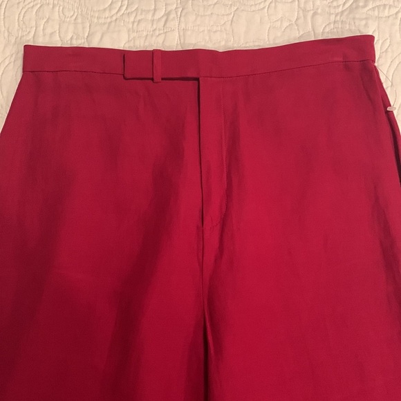 NEW Allison Taylor Y2K Silk and Linen Cropped Pants - Picture 3 of 12